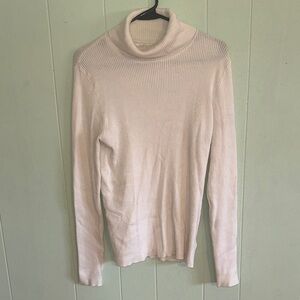 Women's Cream Turtleneck Sweater